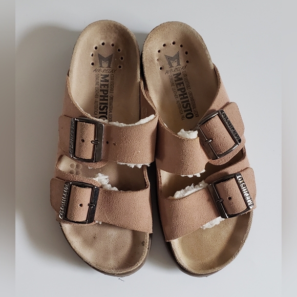 Mephisto Women's Suede Sandal Slip On Size 37 - Picture 1 of 11